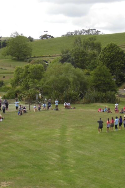 Family reunion outdoors