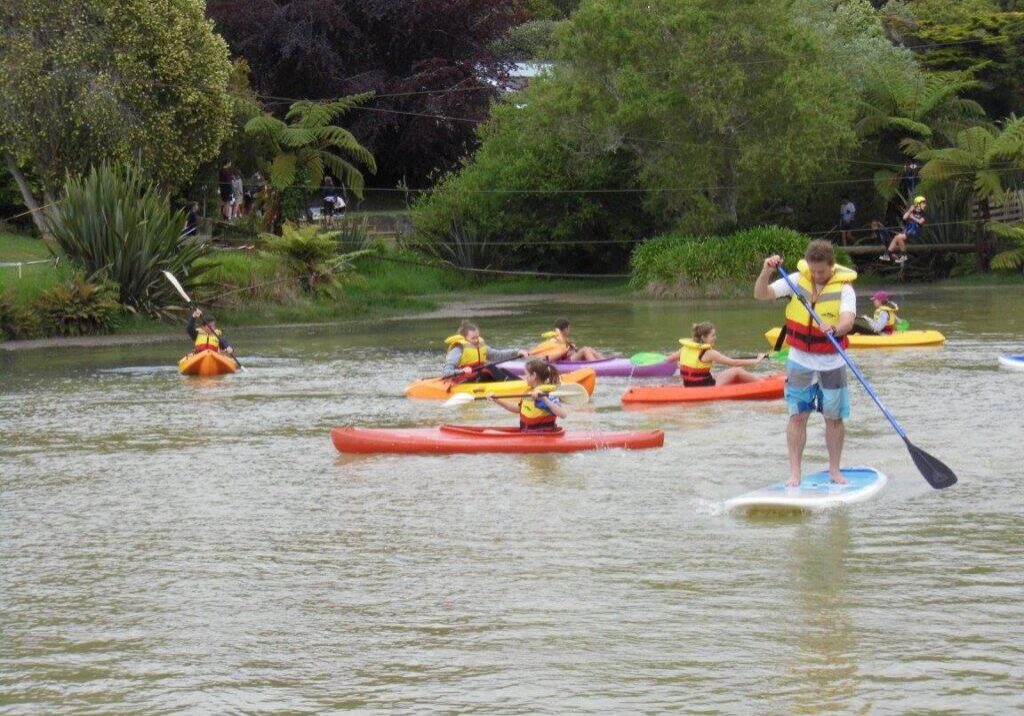 On the kayaks at school camp